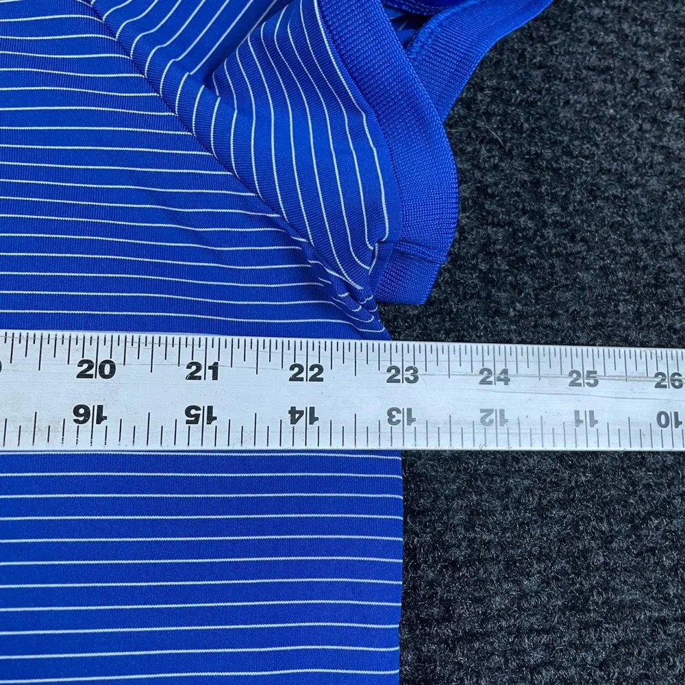 RLX Ralph Lauren‎ 2017 U.S. Open Erin Hills Blue White Striped Polo Shirt Men XL